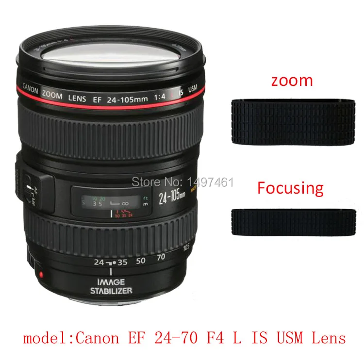 Зум объектив и фокус резиновое кольцо/резиновая ручка ремонт succdaneum для Canon EF 24 70