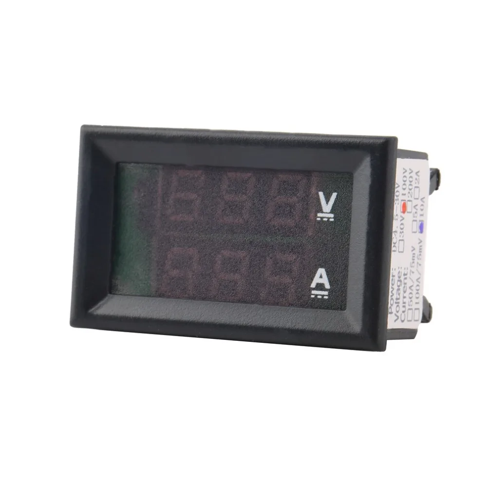Высокое качество DC 100V 10A Вольтметр Амперметр измерительные инструменты синий +