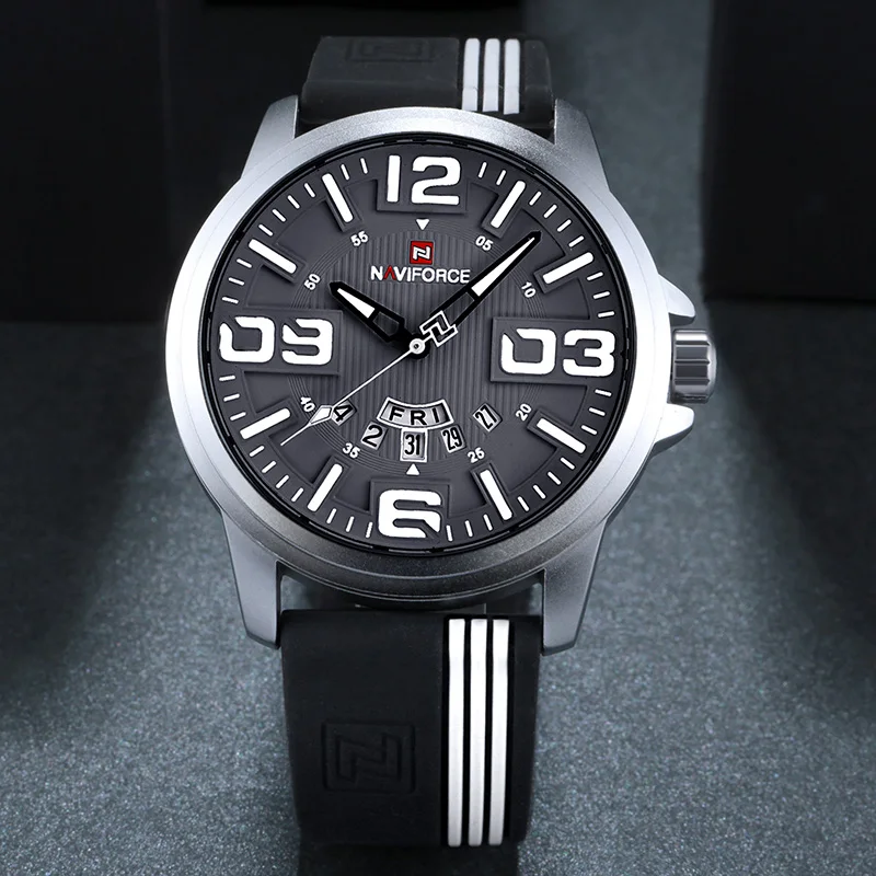 Мужские часы NAVIFORCE Брендовые мужские водостойкие модные повседневные спортивные