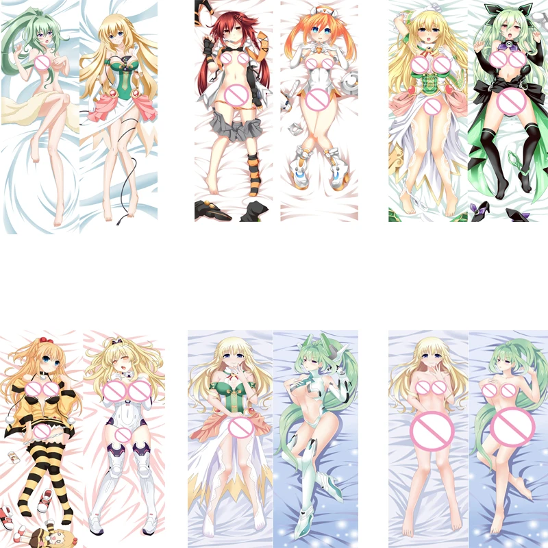 

December update Japanese Anime Hyperdimension Neptunia Histoire Vert Dakimakura Body Pillow Cover Case Hugging Body Pillowcase