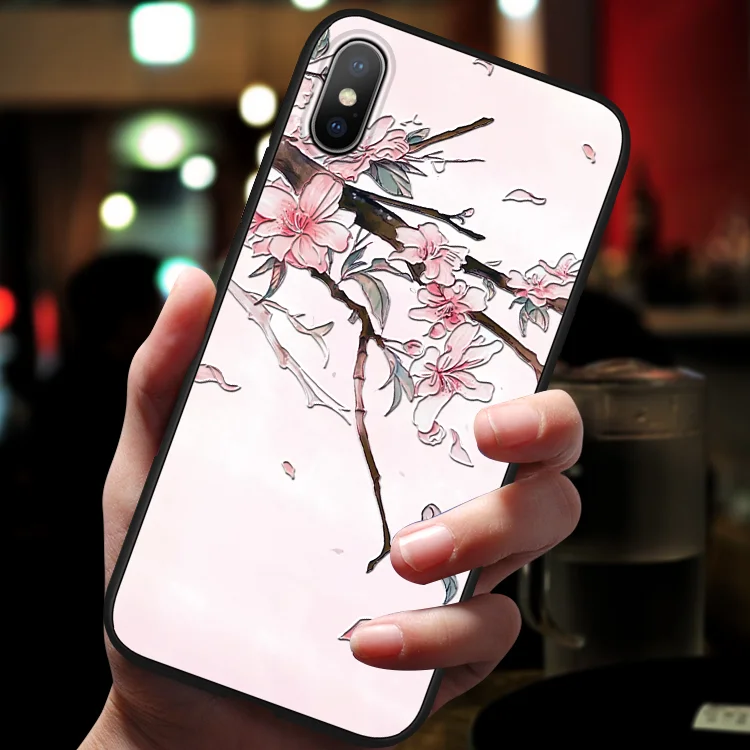 С цветочным принтом и героями мультфильмов рельефный красивый разноцветный ТПУ