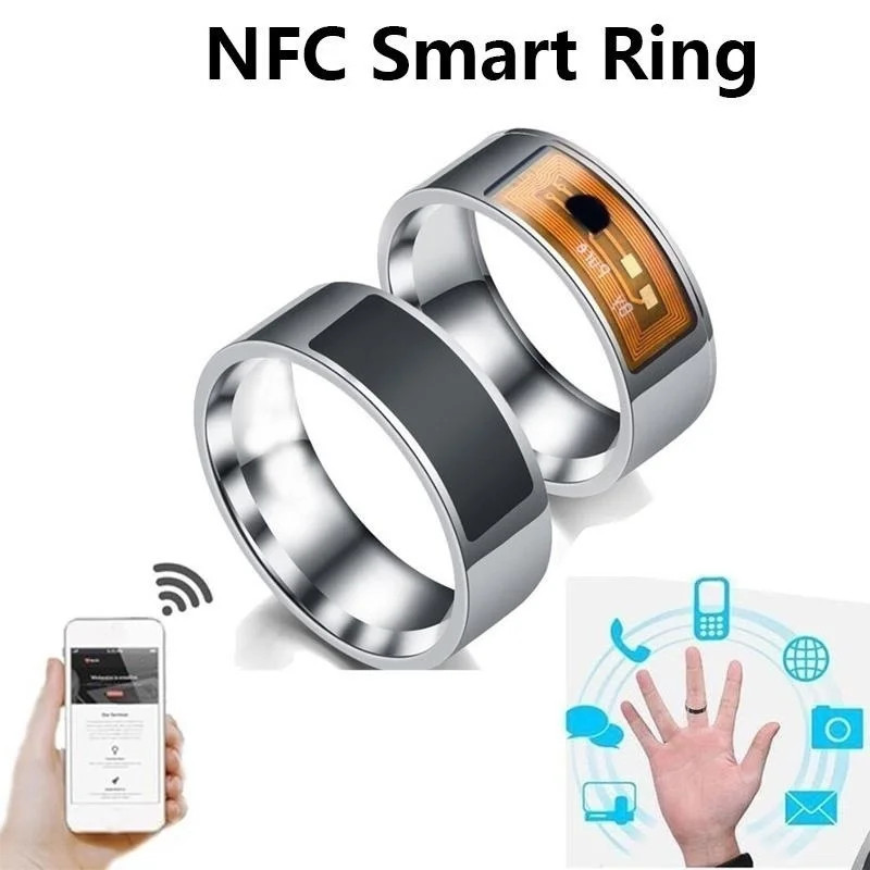 NFC смарт многофункциональное водонепроницаемое кольцо из нержавеющей стали с