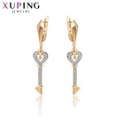 Xuping ювелирные изделия темпераментные длинные серьги в форме ключа ювелирные изделия изысканные для женщин Подарки 97037