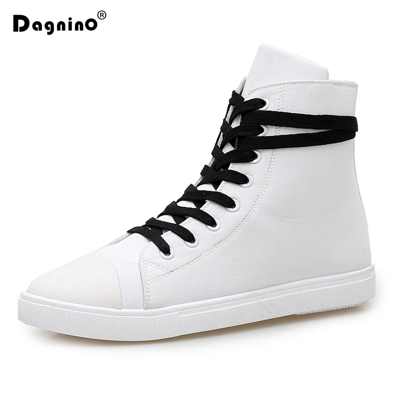 Кеды DAGNINO мужские высокие холщовые кроссовки на шнуровке без застежки молнии