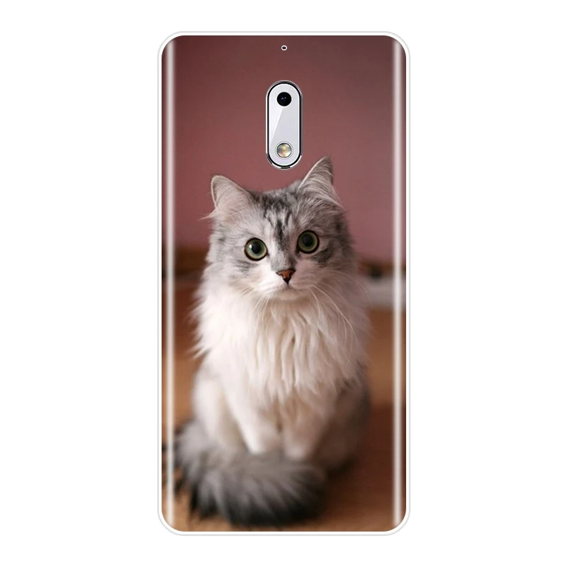 Чехол для телефона из ТПУ Nokia 7 Plus X6 силиконовый чехол с милым котом каваи
