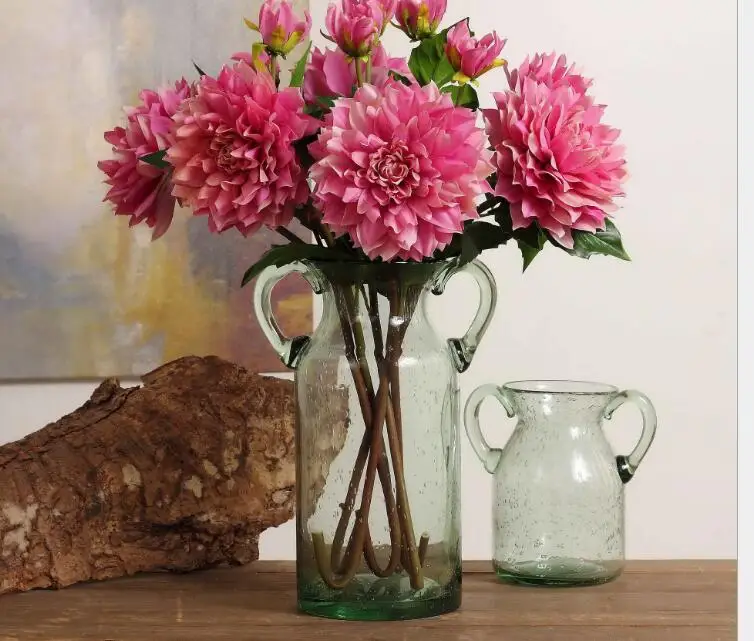 6 шт. Высший сорт декоративные цветы Моделирование Dahlia искусственные оптом