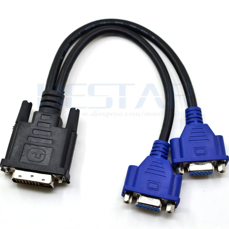 25 см DVI 24 + 5 Штекерный адаптер для двух двойных VGA Женский монитор