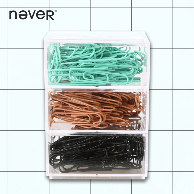 Никогда не Модные металлические бумажные зажимы книжный диспенсер офисный