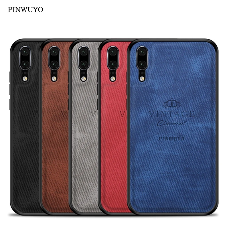 For Huawei P20 Case Cover Vintage PU Leather PC Hard Fitted Cases Protection Phone Shell 5.8'' | Мобильные телефоны и