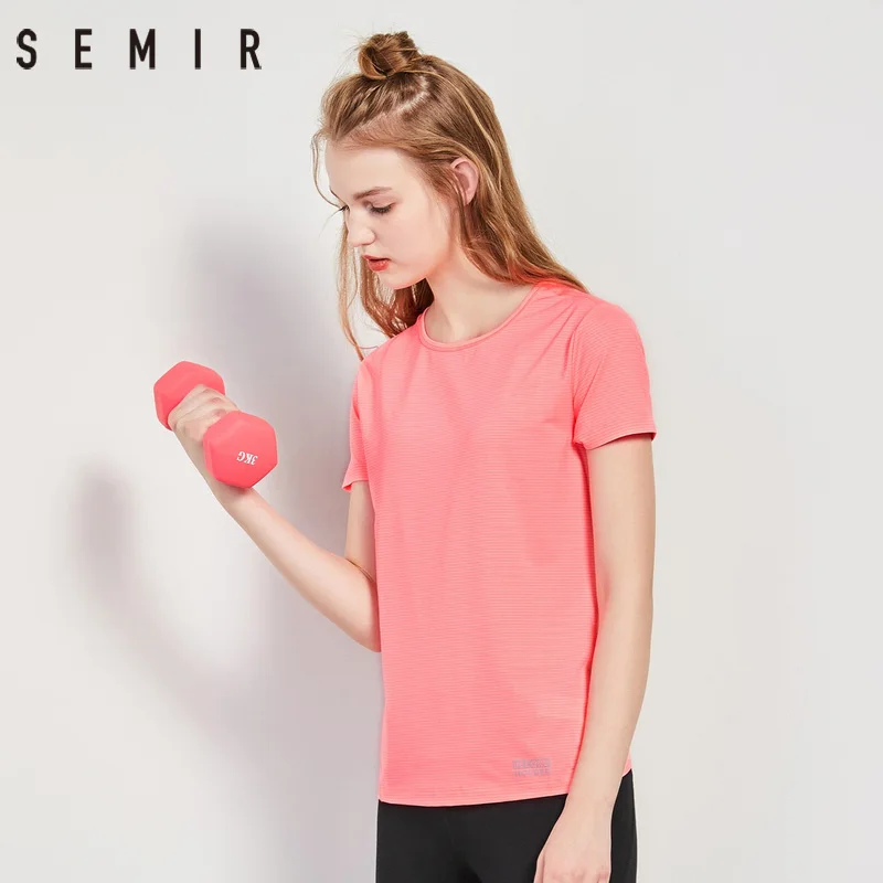 SEMIR Хлопковые женские футболки Летние повседневные Harajuku 2019 футболка Femme Топ