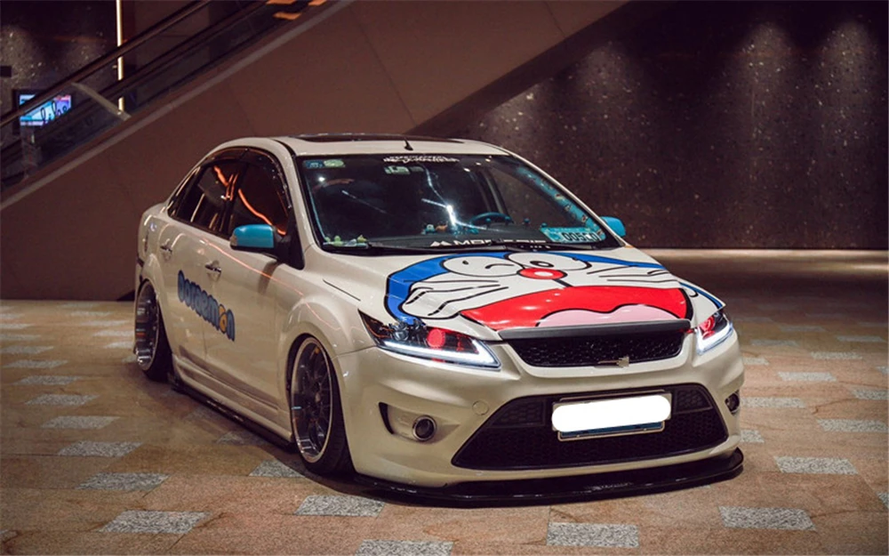 2 шт. светодиодный фары для Ford Focus 2009 2010 2011 светодиодный автомобильный фонарь ангельские глазки ксенон HID комплект Противотуманные фары светодиодный дневные ходовые огни