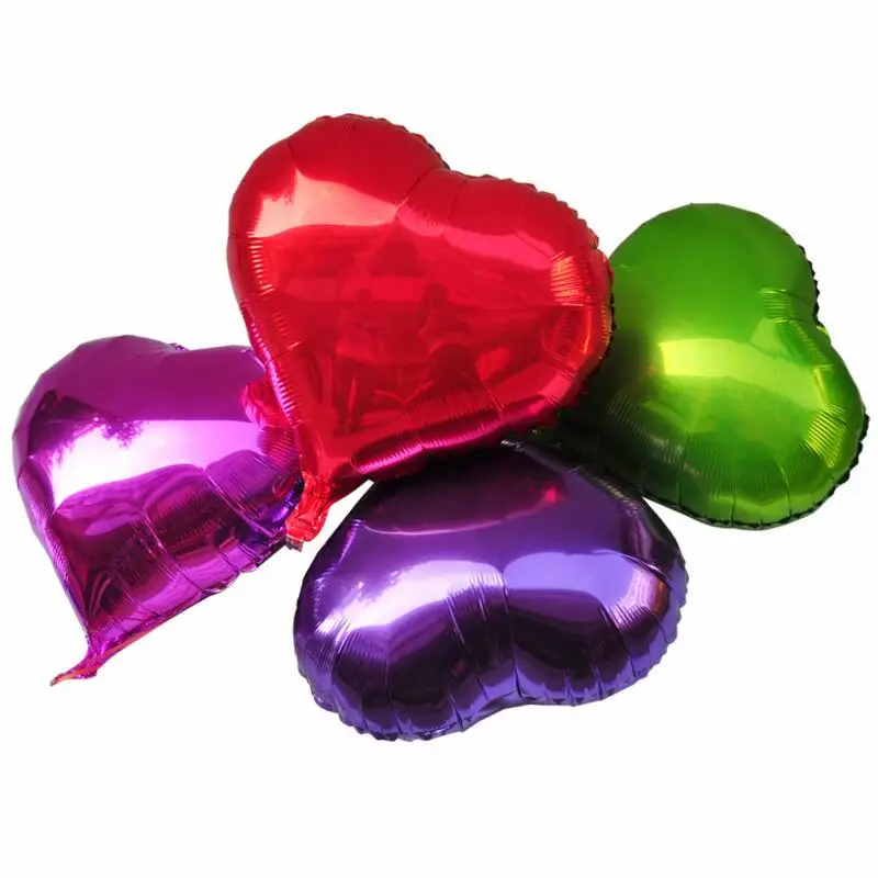 

Heart Helium Balloons 10pcs/ Lot 18inch Aluminum Foil Balloon Wedding Brithday Party Decoration Balony Globos Toys