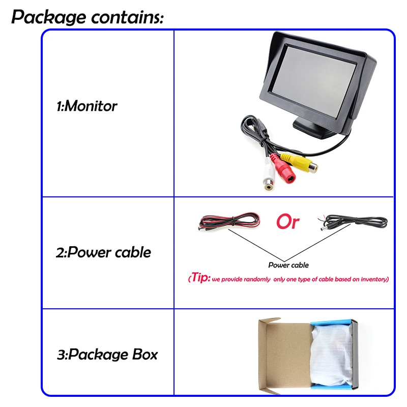 

HaiSunny Mini 4.3 Inch Color LCD Rearview Car Monitor With 2 Video Input For Backup Camera System