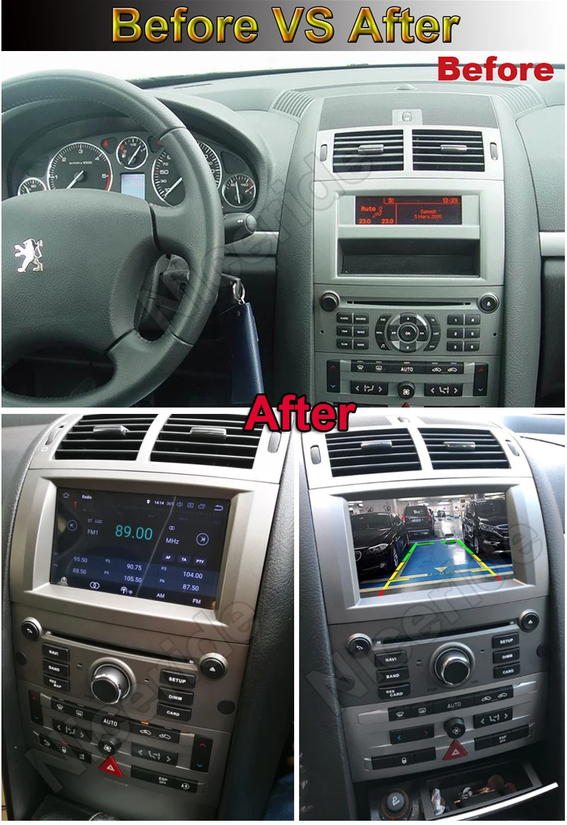 Ips 2 Din Android 9,0 Автомагнитола для peugeot 407 2004-2010 автомобильный мультимедийный плеер стерео Авто аудио gps Навигация DVD видео