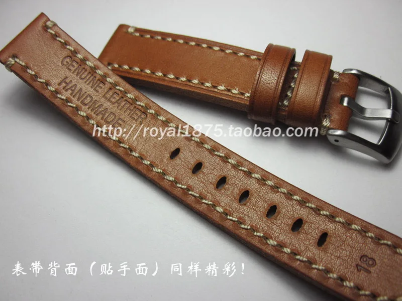 Ремешок для часов Seiko из натуральной телячьей кожи желтый коричневый браслет