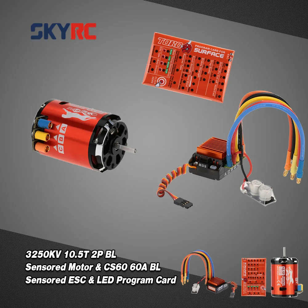 SkyRC 3250KV 10 5 T 2P/CS60 60A бесщеточный сенсорный/без датчика Moto/ESC светодиодный