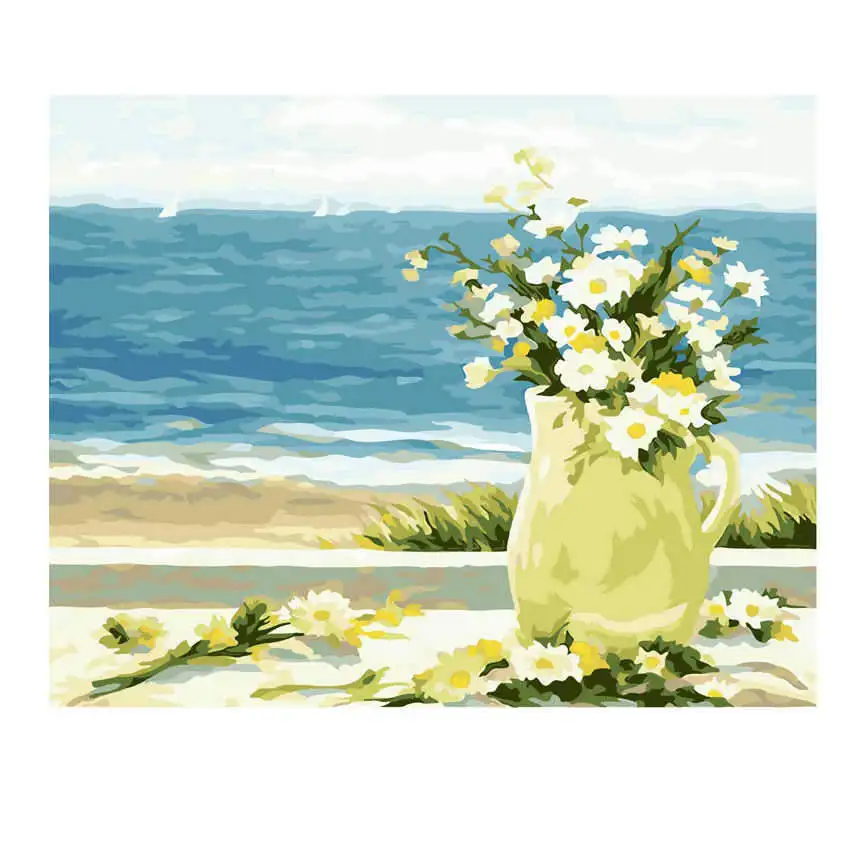 flower Painting 45 Раскраска по номерам, сделай сам роспись по номерам, декоративная картина элегантный цветок, картины по номерам - Цвет: flower Painting 45