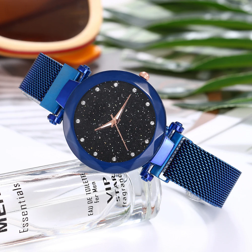 

New Arrival Women Watches Starry Sky Luxury Fashion Diamond Ladies Magnet Watches Women's Quartz Wristwatch relogio feminino