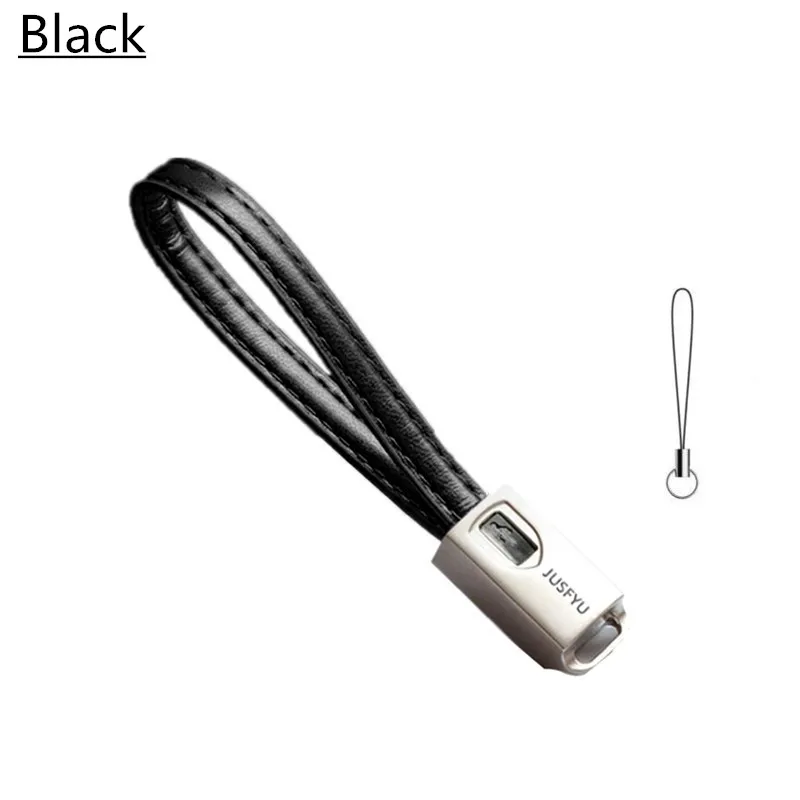 Black Мини Брелок Металлический Кожаный usb type C Быстрая зарядка usb c кабель type-c зарядное устройство usb-c для samsung S8 S9 Note 8 Xiaomi mi5 mi6 - Тип штекера: Black