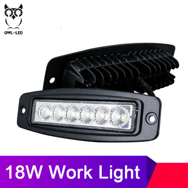 18 Вт DRL светодиодный рабочий светильник 9 32 в 12 Вольт s для 4WD внедорожников