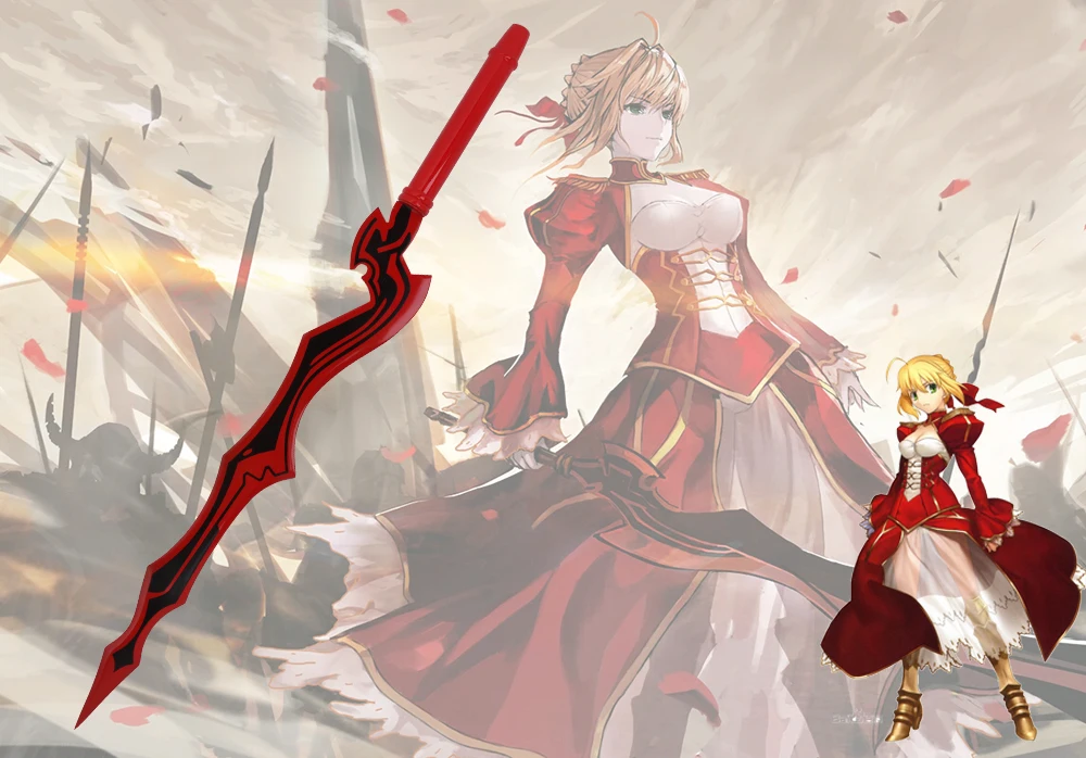 Fate Grand Order Fate/Экстра последний Сабер Нерон Клавдий Косплей Аниме игра меч из углеродистой стали Aestus Estus