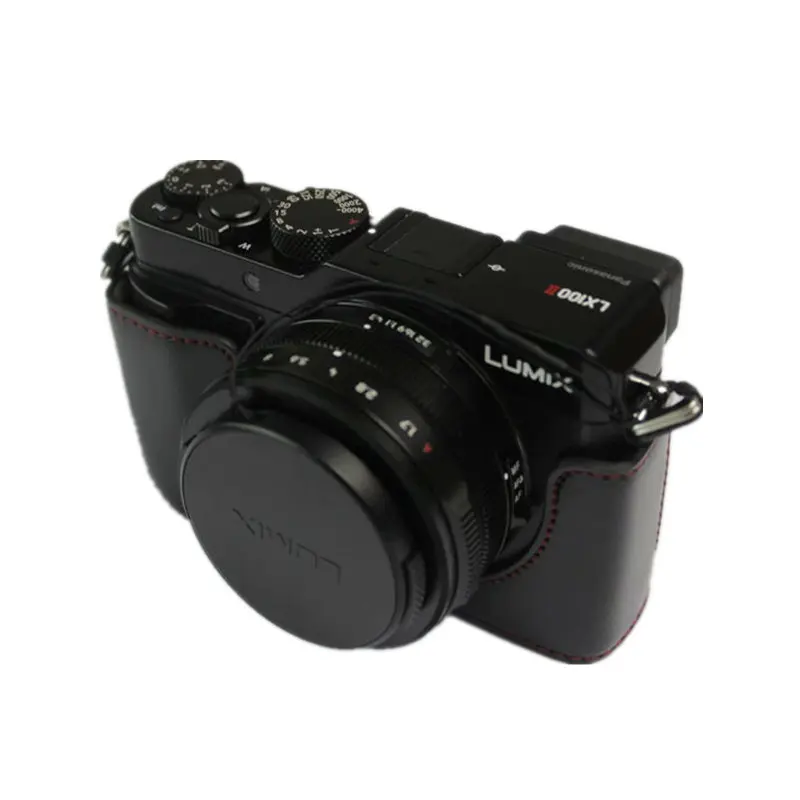 Чехол для Panasonic Lumix черный/кофейный/Коричневый чехол из искусственной кожи с