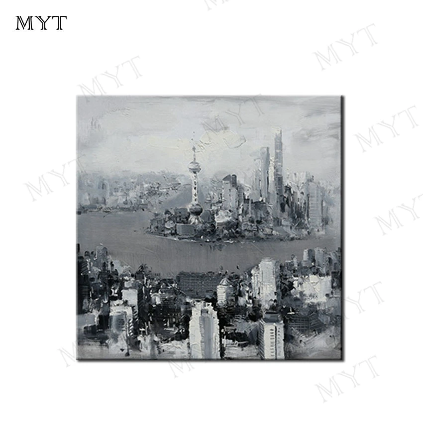 

MYT Hand Made Flower Oil Painting On Canvas Modern Art Decorative Painting Living Room Wall Paintings Colorful Pictures Unframe