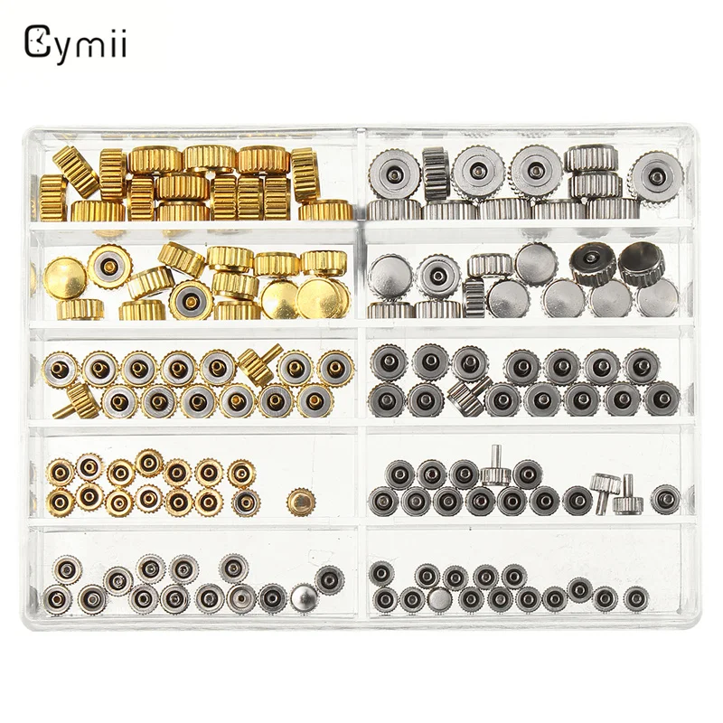 Корона часов Cymii запчасти для замены в ассортименте золотистая и серебристая