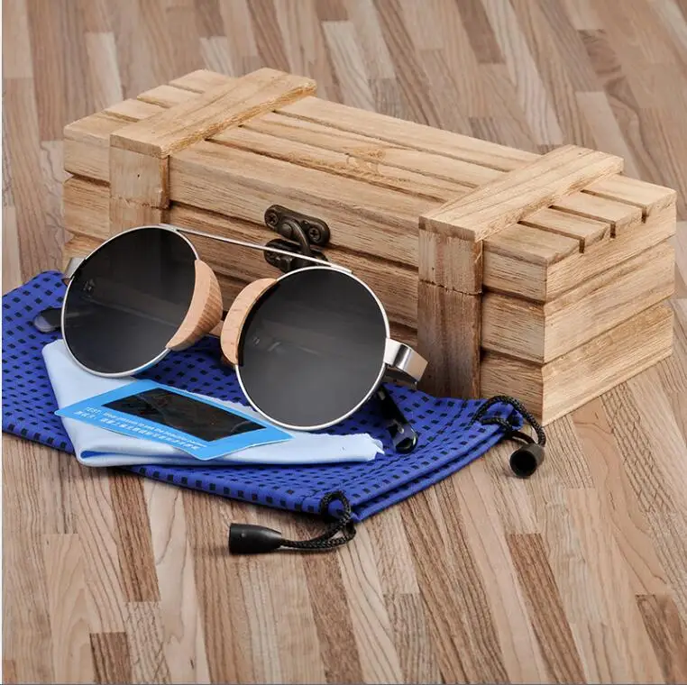 Gray BOBO BIRD детские солнцезащитные очки женские деревянные очки Matel UV400 поляризационные деревянные женские спортивные мужские очки в подарочной коробке - Цвет линз: Gray