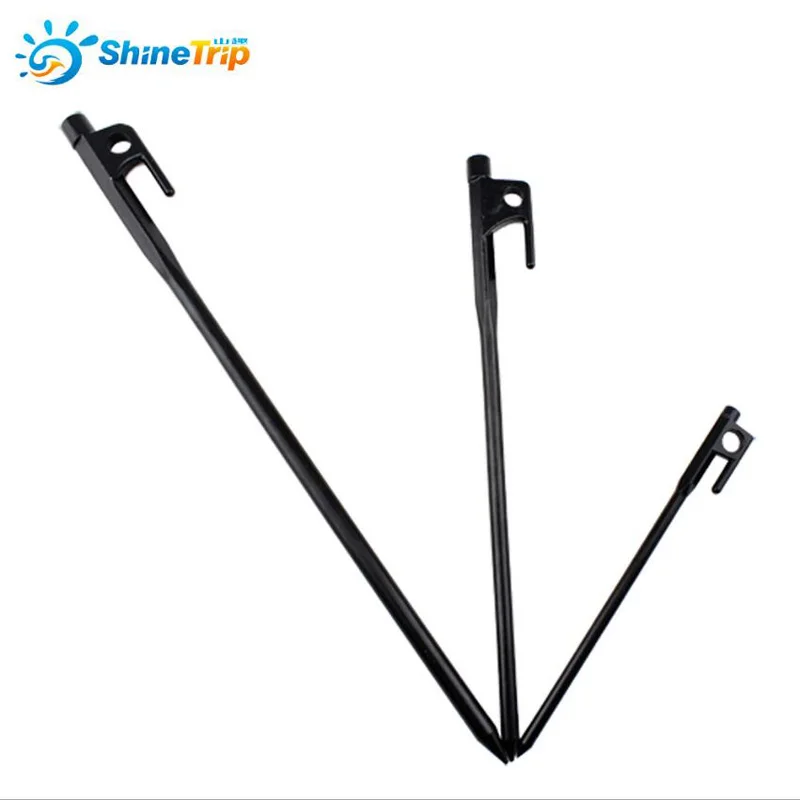 

2pcs Forged Steel Burly Tent Solid Stakes Heavy Duty Camping Nails Tent Pegs with Electroplated Coating 20cm 30cm 40cm