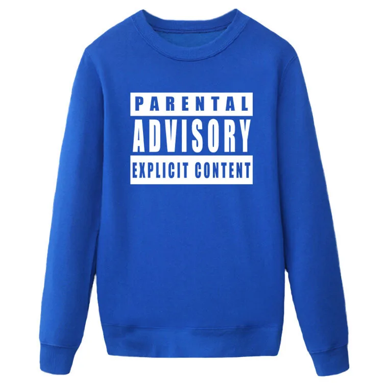 Модный Бренд мужчин Parental Advisory Печатных Толстовка Толстовки Спортивный Костюм