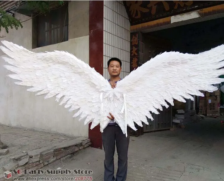 Большие Перья крылья фотография дисплей бар Свадебные украшения креативный