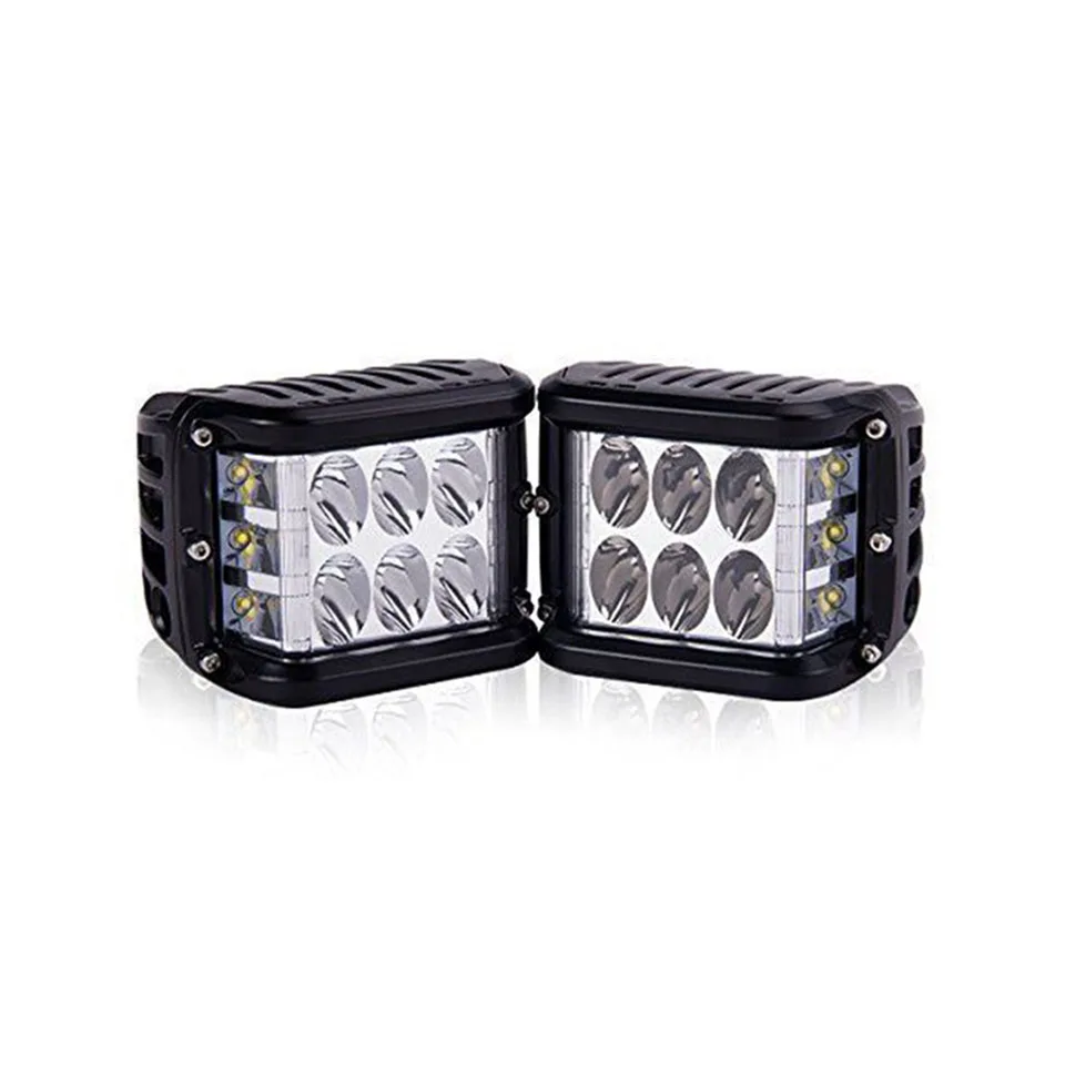 2pcs Work Light 90 Вт светодиодный рабочий свет бар внедорожный 4x4 трехсторонний светящийся для мотоциклов тракторов автомобиль-внедорожник свет автомобиль модифицированный свет крыши - Цвет: 2pcs Work Light