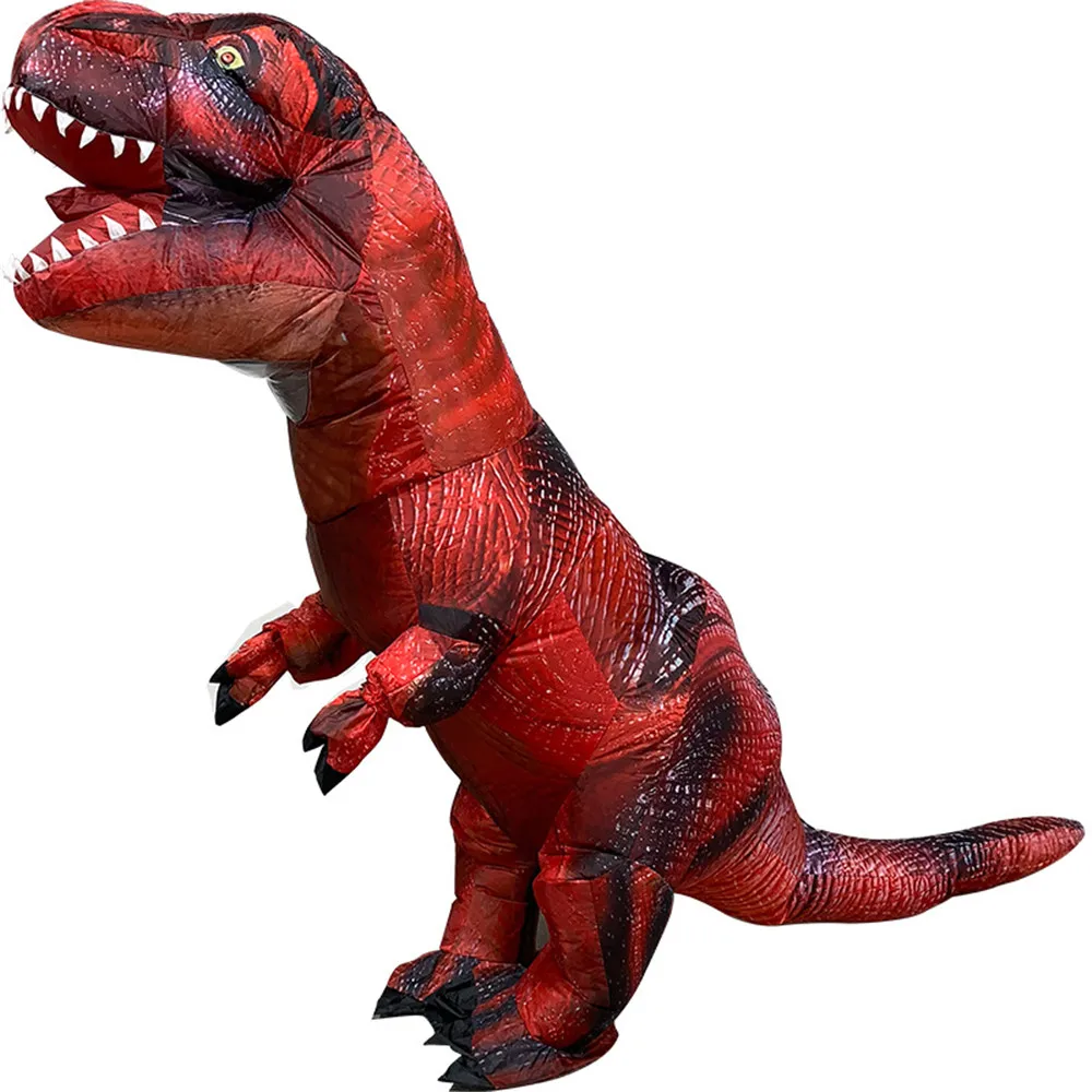 Надувной красный динозавр T REX костюмы для Blowup Rex Хэллоуин надувной костюм