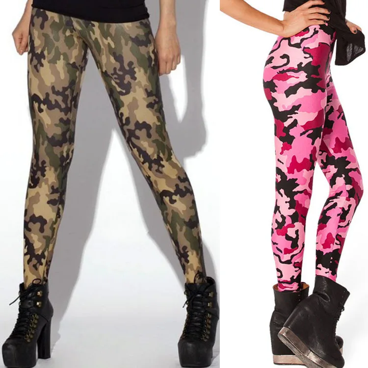 

3D Digital Print Camouflage Leggings Women Elastic Pants Trousers Ropa Mujer