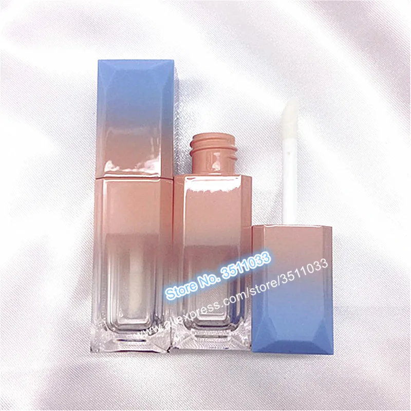 4 мл Маленький Пустой Пластиковый блеск для губ образец пробки квадратный