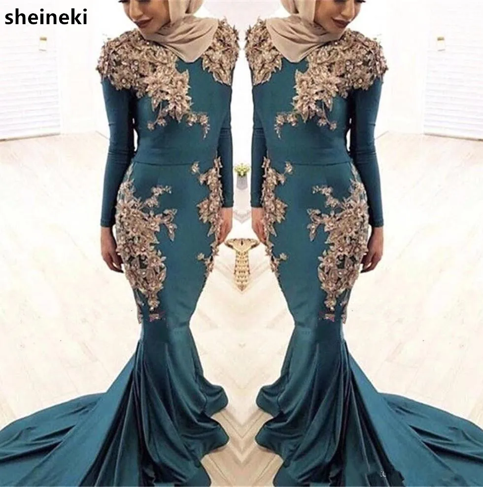 2019 женское атласное вечернее платье с юбкой-годе длинным рукавом 3D кружевом