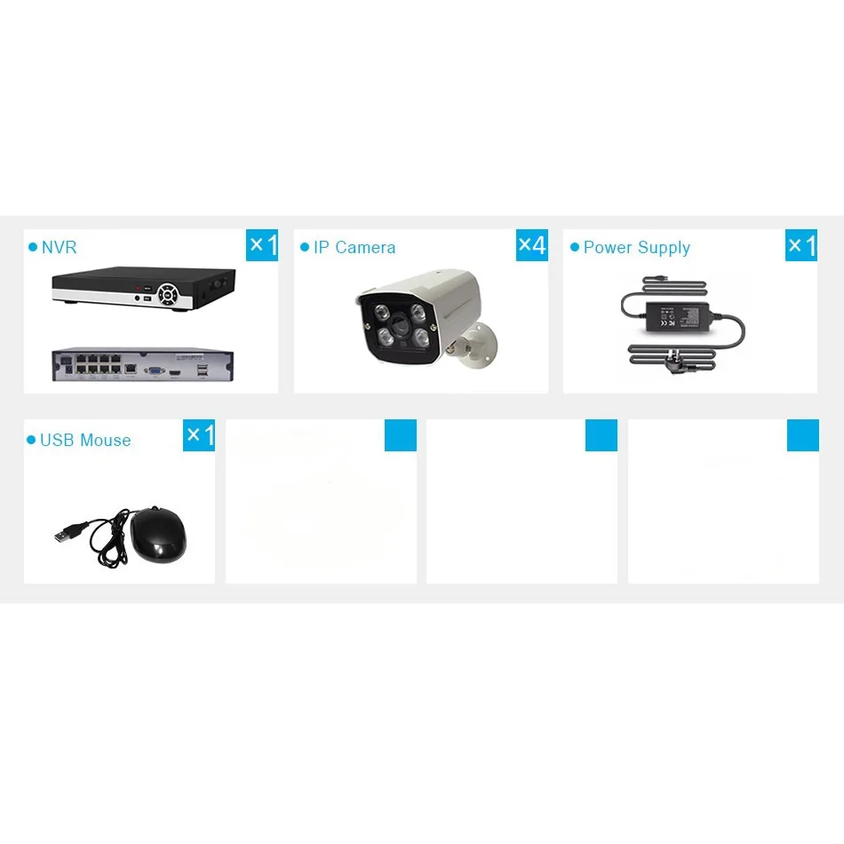 8CH 1080 P POE NVR комплект сетевой безопасности Системы Запись видео H.264 P2P облако