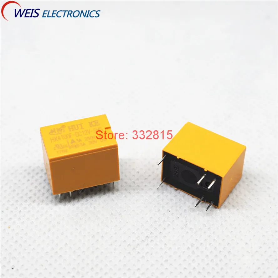10 шт. HK4100F DC12V SHG 12 В реле 3A 250VAC 6PIN HUIKE Бесплатная доставка|12v relay|relay 12vhuike relay |