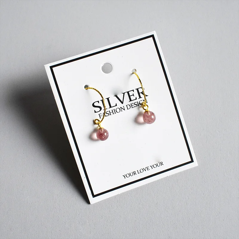 Женские серьги-кольца из серебра 100% пробы с кристаллами | Украшения и аксессуары