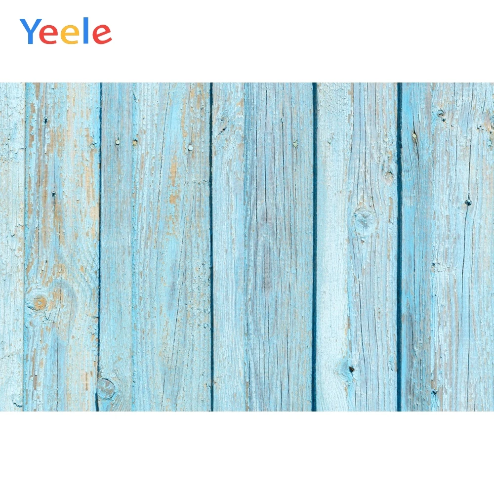 

Yeele Blue Old Wooden Board Planks Texture Pet Grunge Portrait Photography Background Photographic Backdrops for Photo Studio