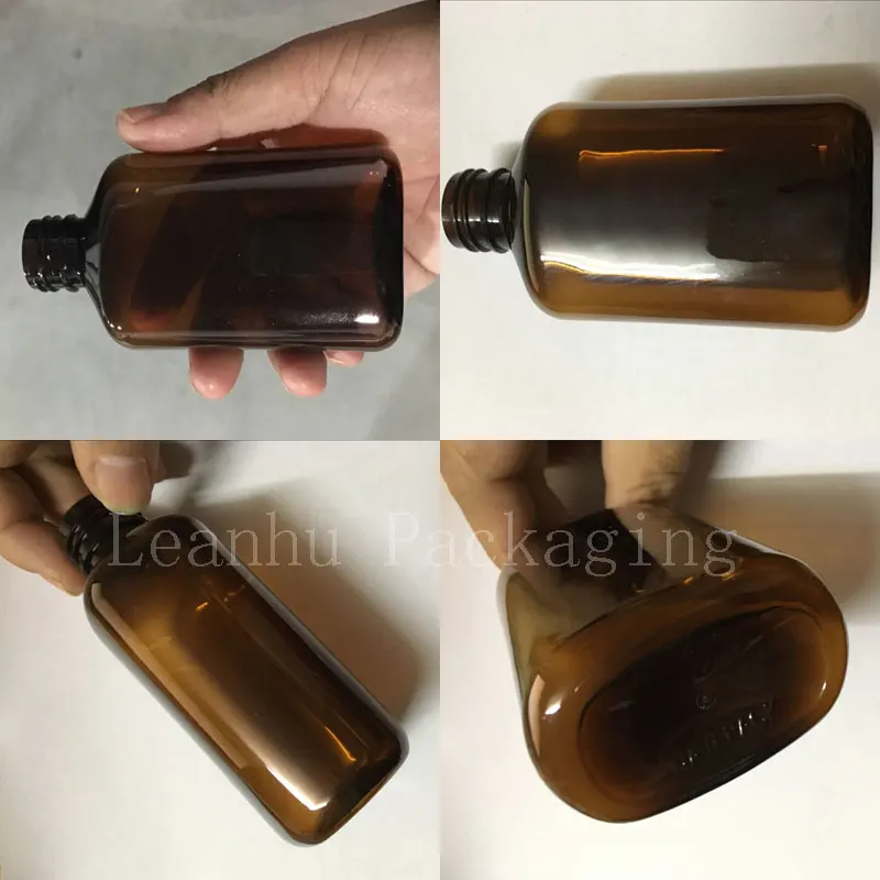 Empty Brown Plastic Bottle With Golden Aluminum Screw Cap Cosmetics Container DIY Refillable Shampoo Shower Gel | Красота и здоровье