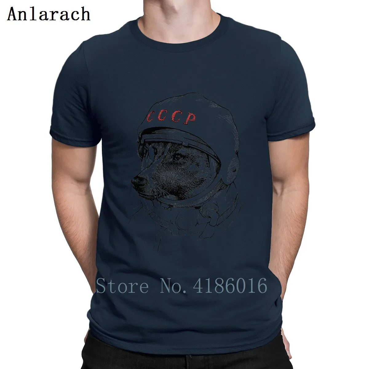 1957 Russian Laika Space Dog Traveler T Shirt Summer Novelty Euro Size Mens the Soviet Union Tee Shirts Designer Super Vintage | Мужская