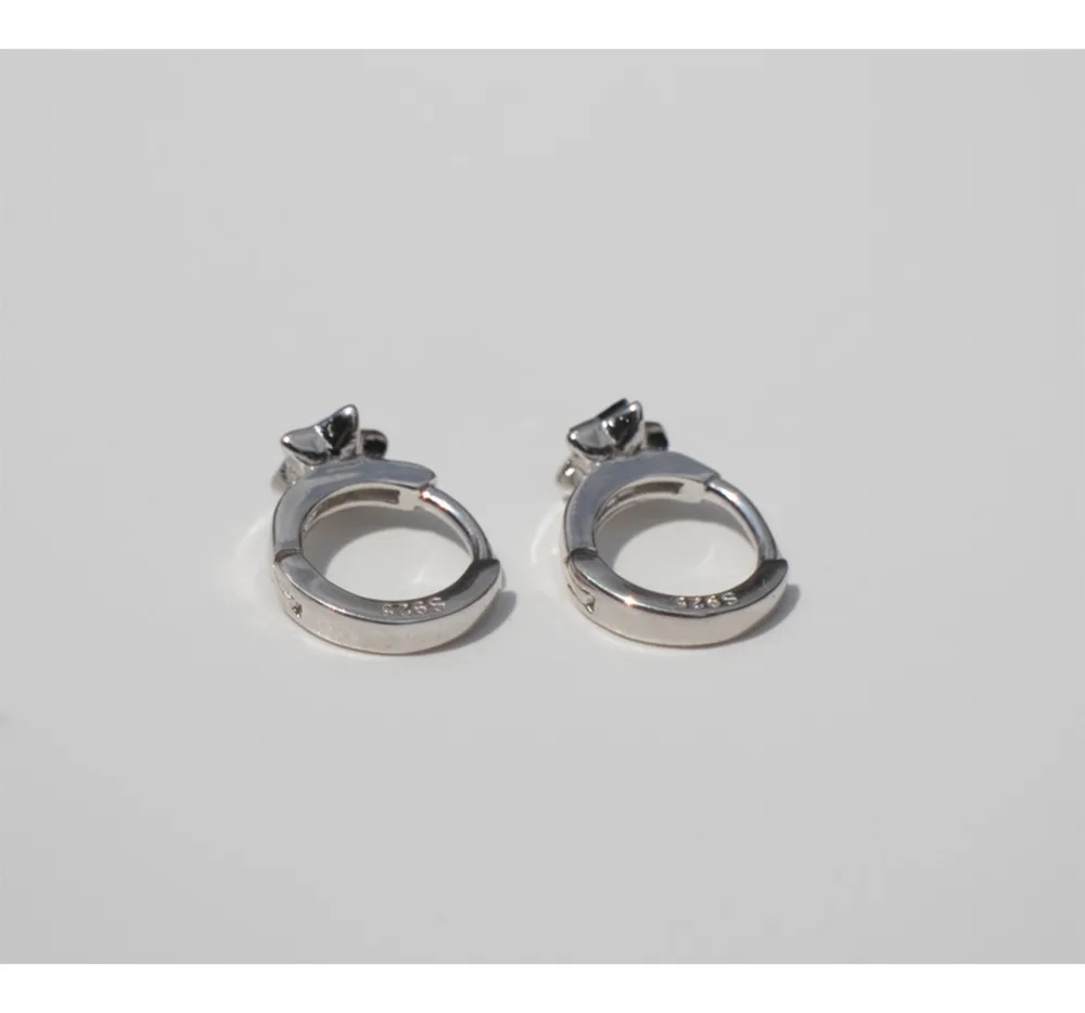 Серьги из стерлингового серебра S925 пробы, модные, окрашенные, синие, пятиконечные, в форме звезды, в форме уха, с пряжкой, для ушей, индивидуальная, трендовая, для женщин, серебряные серьги jewe