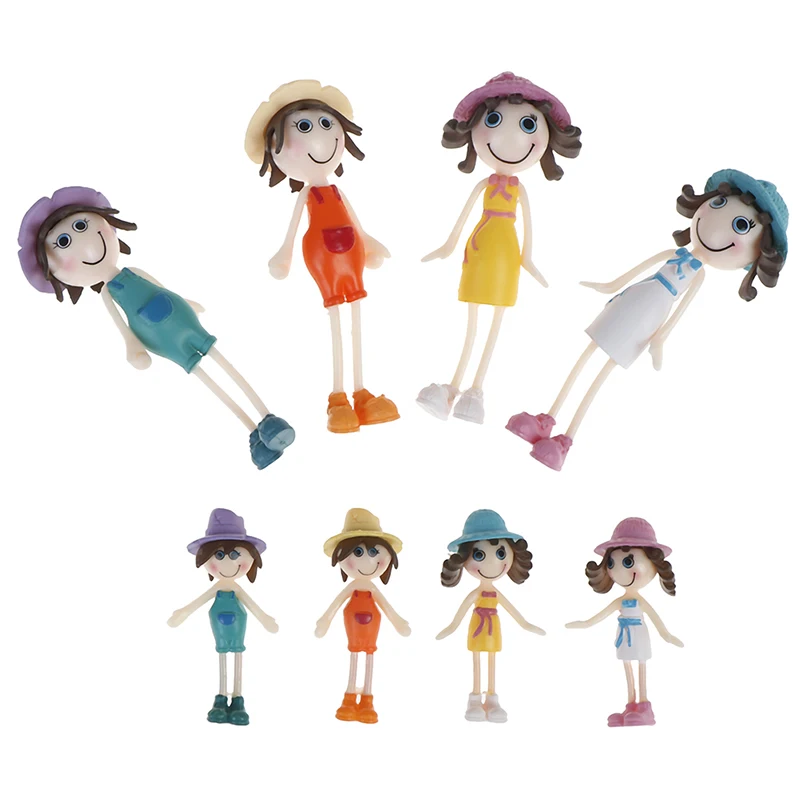 1Pc funny Dollhouse Family Dolls Small plastic Toy Figures Dressed Characters Children Kids Playing Doll Gift Pretend Toys | Игрушки и
