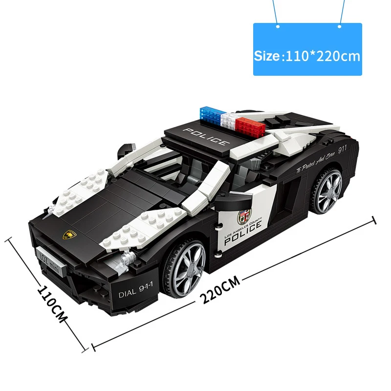 LWKO мини блоки lambora AVENTADOR супер спортивные полицейские автомобили Losangeles модель