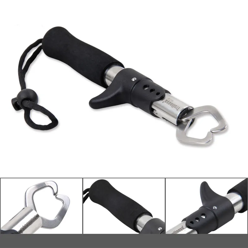 TSURINOYA 20cm 145g Stainless Steel Casting Fish Plier Scale Lip Gripper Controller With Rope Hook Remove Fishing Tackle Tool | Спорт и