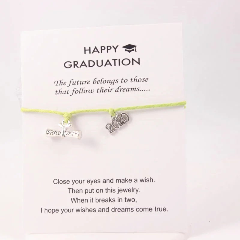 Зеленый кожаный браслет с веревкой 2020 сертификат регулируемые браслеты желаний