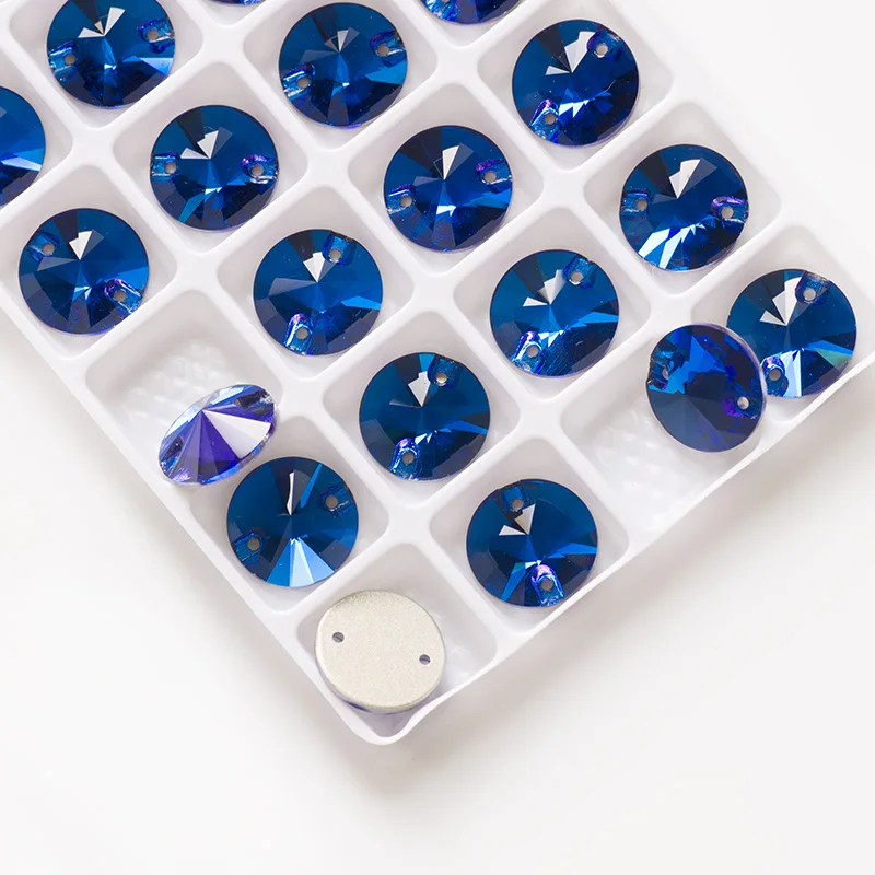 YANRUO 3200 круглые Пришивные Rivoil Стразы AAAAA с плоской задней частью платья стеклянные камни стразы для шитья камни для ювелирной одежды