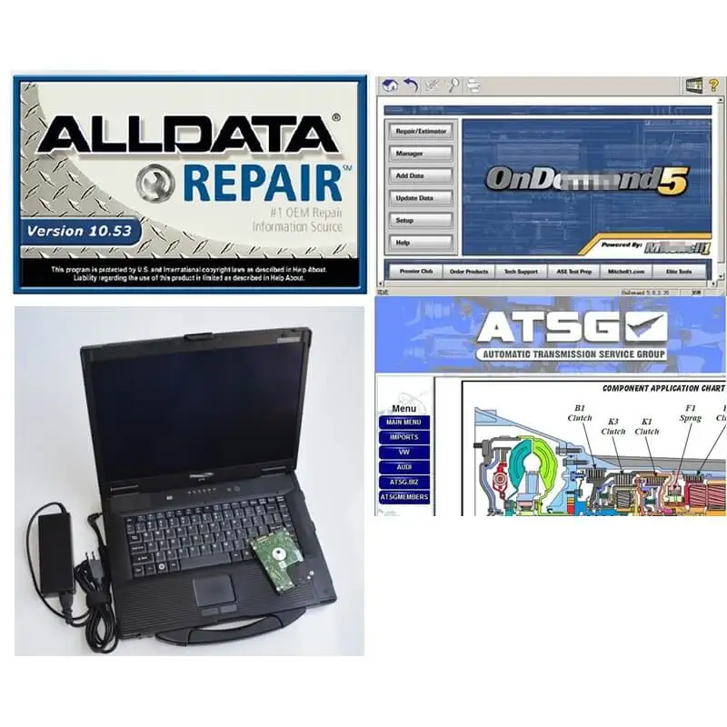 Лучшее качество все данные установлены CF-52 4G ноутбук Авто Ремонт Alldata V10.53 + Mitchell